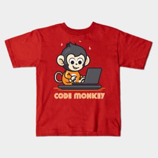 Code Monkey Software Engineering Pays the Bills Kids T-Shirt